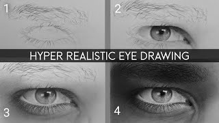 Hyper Realistic Eye Drawing | Time-lapse video #drawing #eyes #pencilsketch