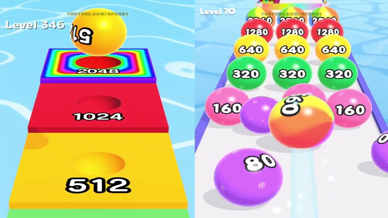 Ball Run 2048 VS Ball Master 2048 - All Levels Gameplay Android iOS Ep 2