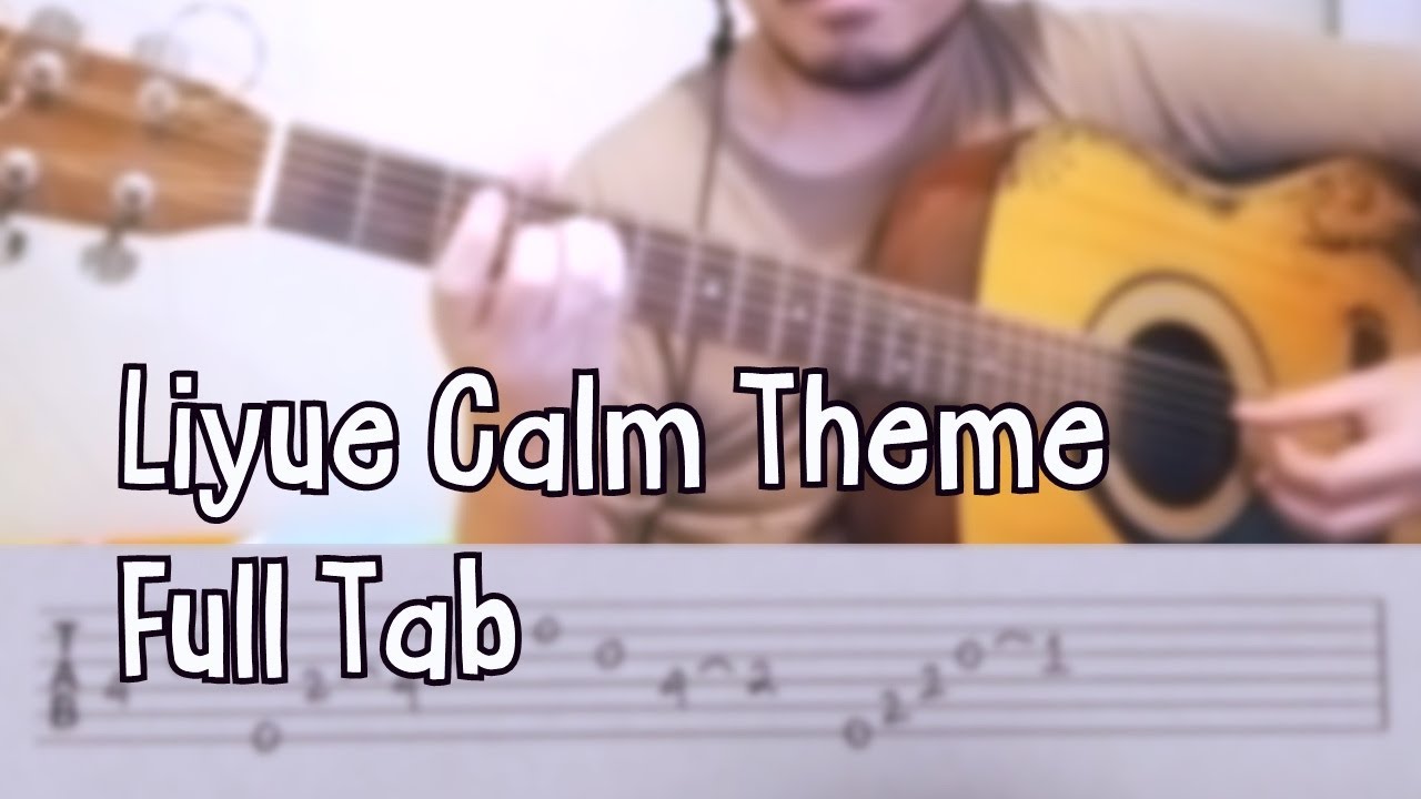 (Genshin Impact) How to Play Liyue Calm Theme (Dihua Marsh) Tabs + Slow Motion