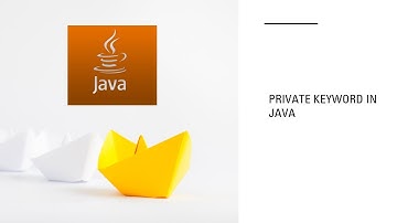 # video 81 # Concepts of JAVA Programming  - private keyword in java
