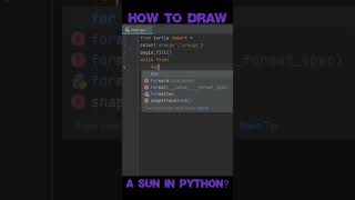 How to draw the sun in Python? #shorts #python #programming