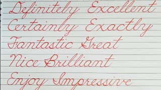 Power Words | English Cursive Handwriting | How To Write Basic Cursive | Cursive 101 Power In Cursive