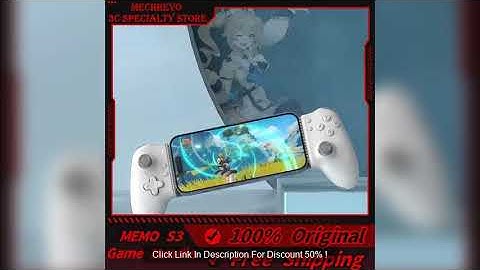 Memo S3 Gamepad Type-C Mobile Phone Controller Hall Effect Stretching Handle Stick Joystick Android