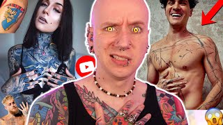 Reacting To YOUTUBER TATTOOS | Roly