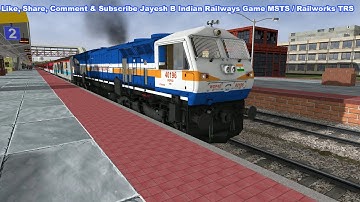Jaipur Superfast Approaching & Departing Ajmer Jn | Royal Rajasthan Route | MSTS / Openrails