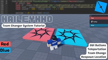 Team Changer System | Roblox Studio Tutorial - HaileyHHO