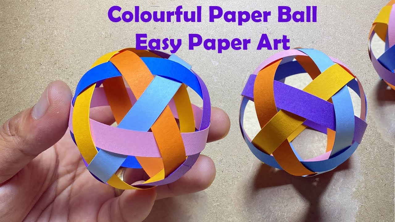 Origami Easy Paper Ball Art & Craft Rolling Ball Easy to make YouTube