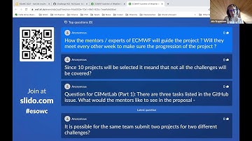 Q&A from ESoWC 2021 - Ask Me Anything (AMA), Programme Presentation - Session 2