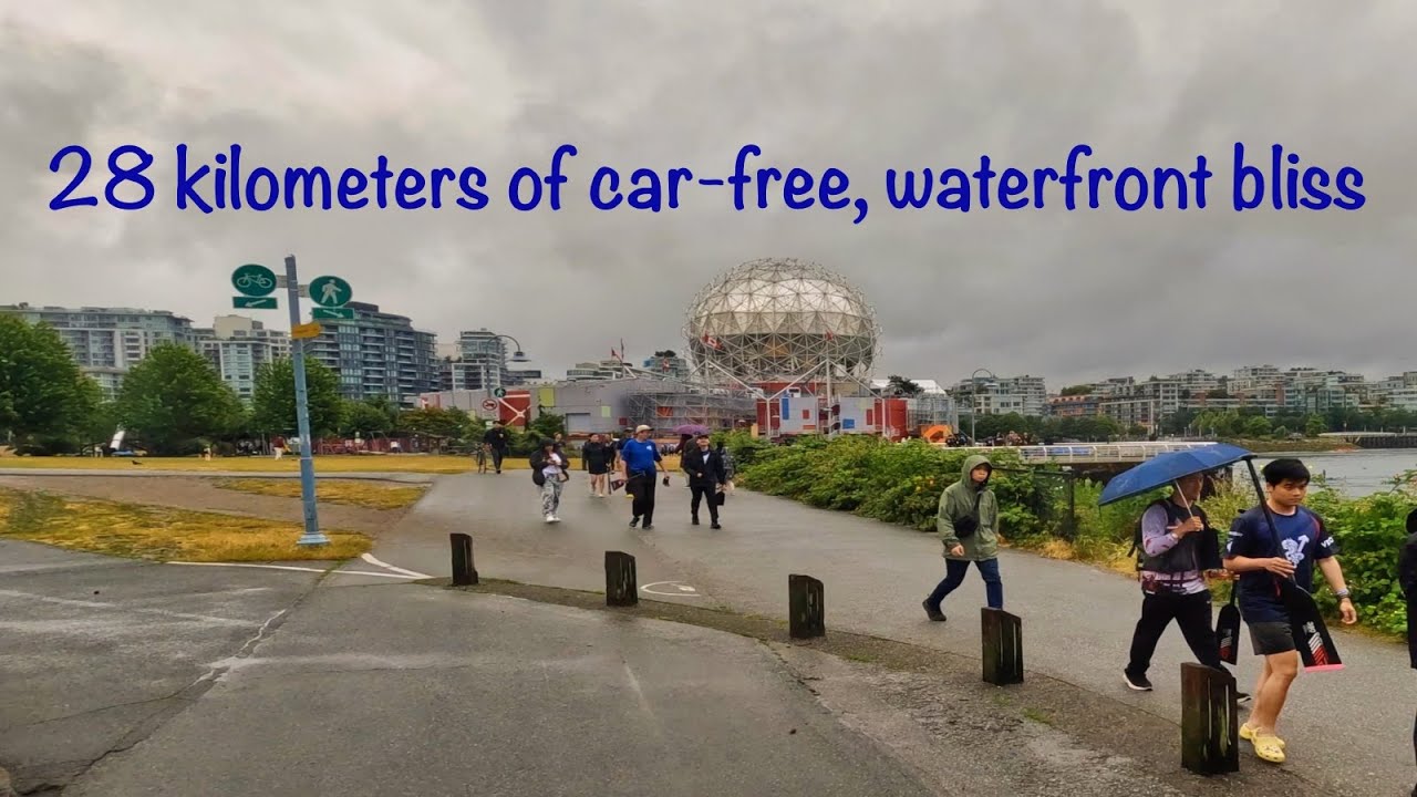 Велосипедная прогулка по заливу Фолс-Крик: Ванкувер, Британская Колумбия, Канада.