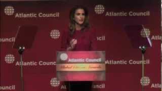 Queen Rania at the Atlantic Council Award ceremony