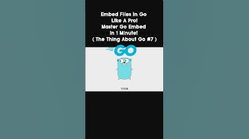 🎯 Embed Files in Go Like a Pro! 🚀 | Master //go:embed in 1 Minute