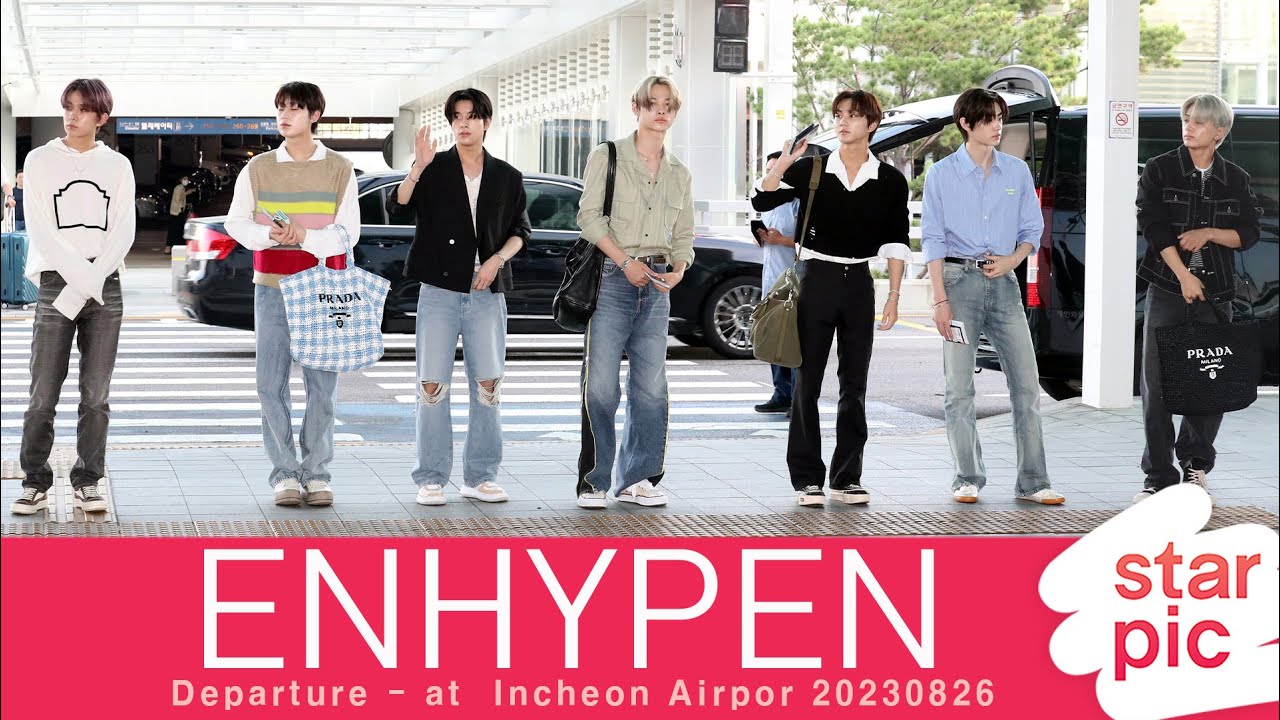 엔하이픈 '데뷔 1000일 축하해요!'  [STARPIC] / ENHYPEN Departure - at  Incheon Airpor 20230826