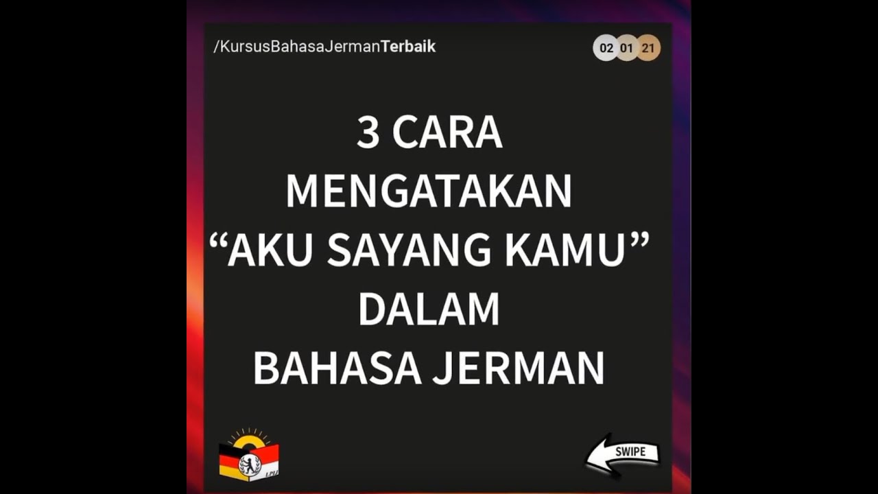 Beberapa Cara Menyatakan Cinta Dalam Bahasa Jerman YouTube