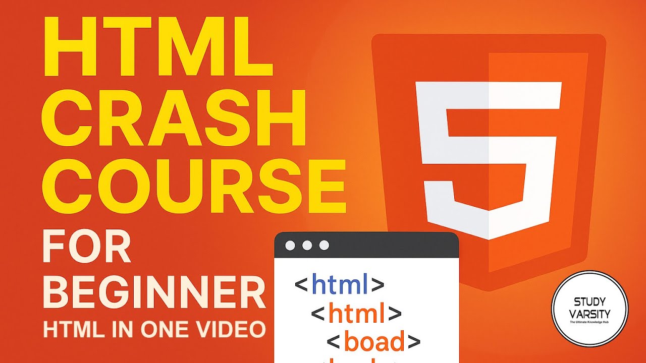 HTML Crash Course For Beginners - YouTube