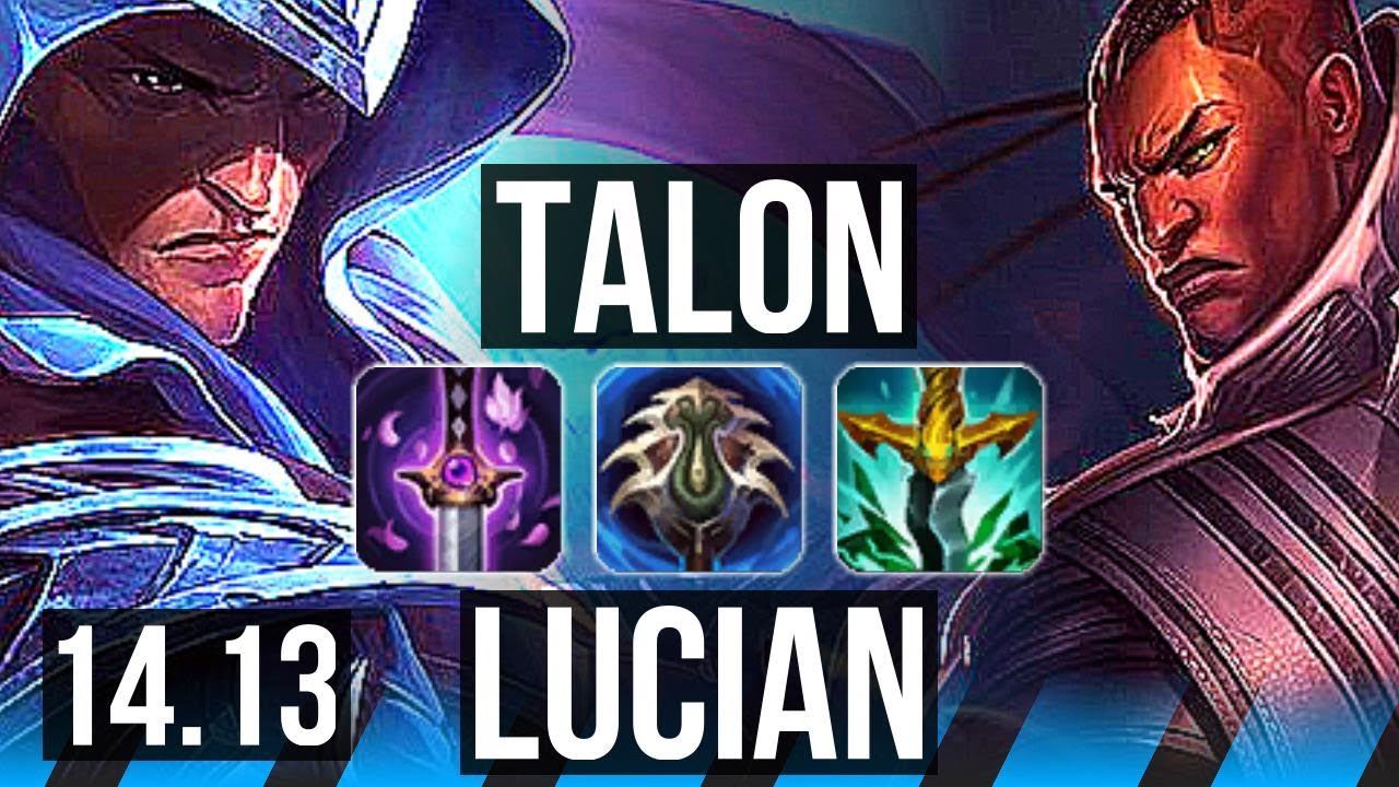 TALON vs LUCIAN (MID) | 10 solo kills, Legendary, 800+ games, 16/3/2 | EUW Master | 14.13