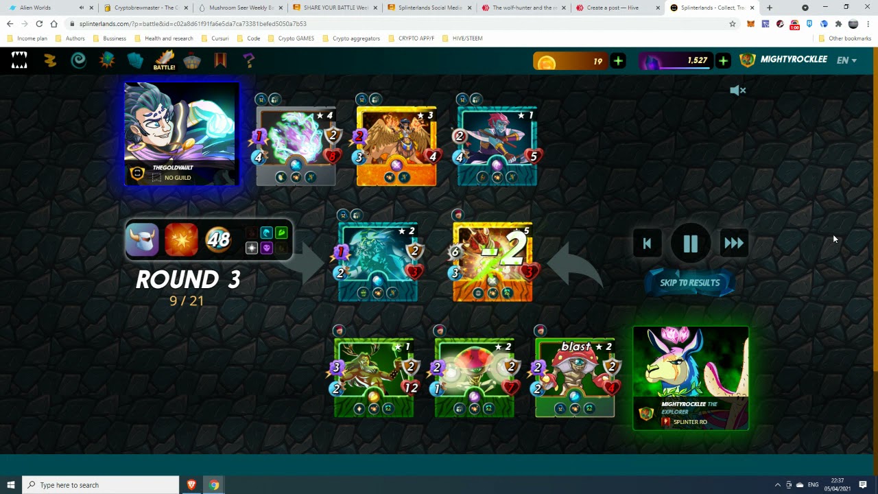 Splinterlands - Mushroom seer battle