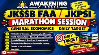 General Economics Marathon Session l JKSSB l