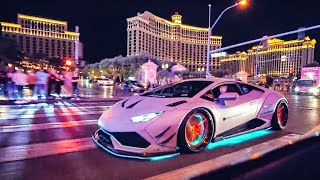 INSANE WIDEBODY LIBERTY WALK LAMBORGHINI DESTROYS VEGAS STRIP!