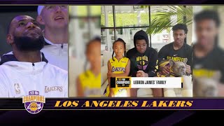 LeBron James' ring was presented by his family and students from the I Promise school