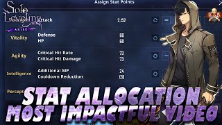 [Solo Leveling: Arise] - GLOBAL PLAYERS! This video is the MOST lMPORTANT! STAT ALLOCATION META