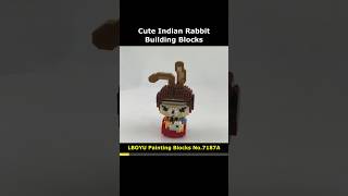 Indian Rabbit No.7187A Blocks #Rabbit #Indian #LBOYU #Painting #Lego #MiniBlock #NanoBlock