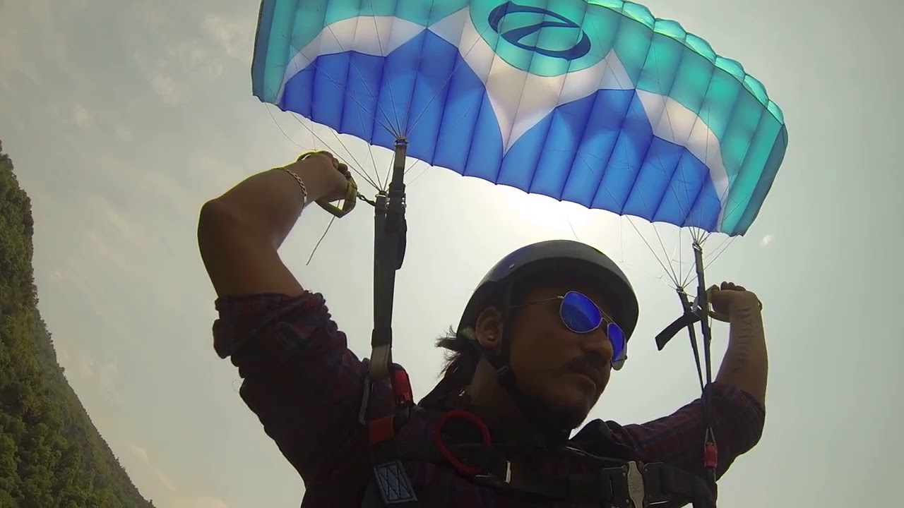 Landing In Fewa Lake ,My First Speed Wing Experience Paragliding In Pokhara