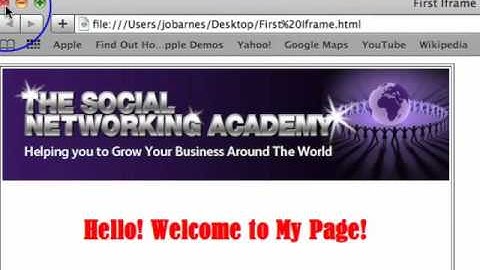 IFrame Week 3 - Getting Your Page Live on the Web!
