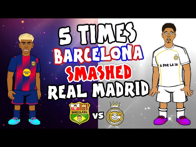 5 times Barcelona SMASHED Real Madrid👊 El Clasico - YouTube