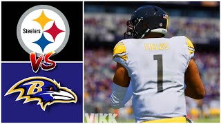 Justin Fields Steelers vs Ravens Simulation (Madden 24 Free Agency Rosters)