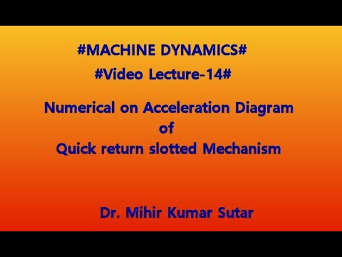 Machine Dynamics: Video Lecture 14: Numerical on acceleration diagram ...