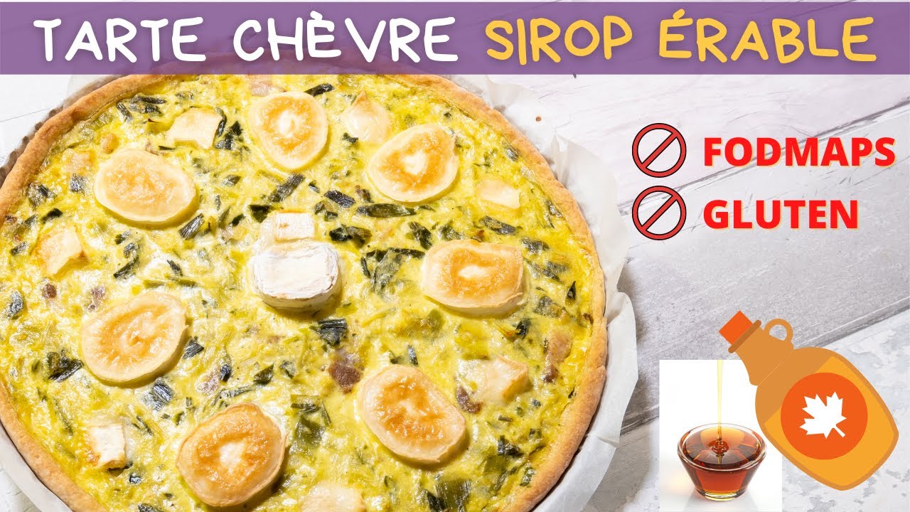 recettes sans fodmaps | UNE TARTE CHÈVRE SIROP ÉRABLE - SANS GLUTEN