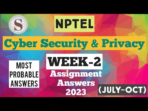 cyber security nptel assignment answers 2023