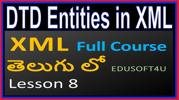 DTD Entities in XML - XML Total Course in Telugu-Lesson 8