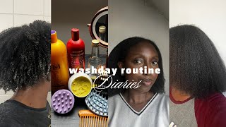 Natural Hair Diaries | Washday & Blowout Process, DIY Hair butter & Oil, 4C Hair 