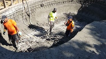Shotcrete pool construction time-lapse