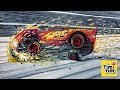 LIGHTNING McQUEEN lost control, skidded and crashed in CARS 3 . Drawing and Coloring | Tim Tim TV