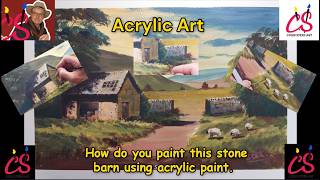 Colinsteedart. Acrylic Art. How to paint a landscape using acrylic paints.