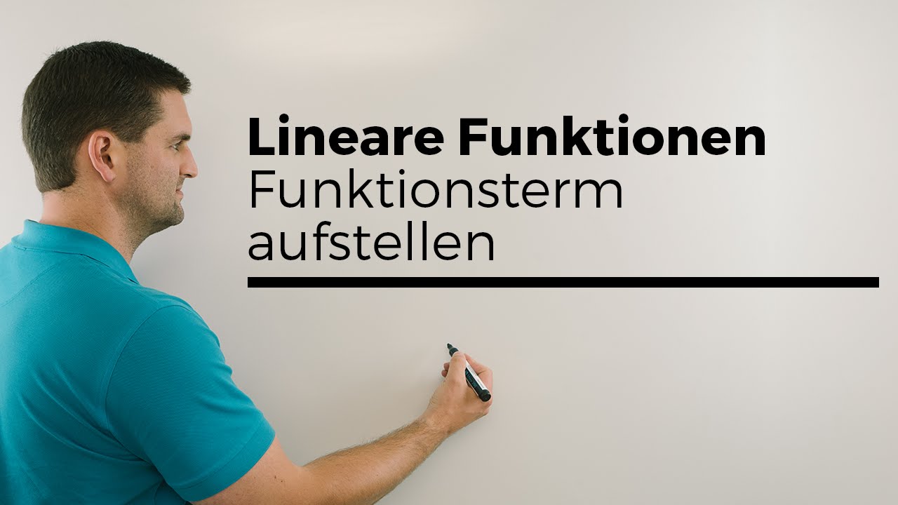 Lineare Funktionen, Funktionsterm aufstellen mit 2 Punkten, LGSVersion