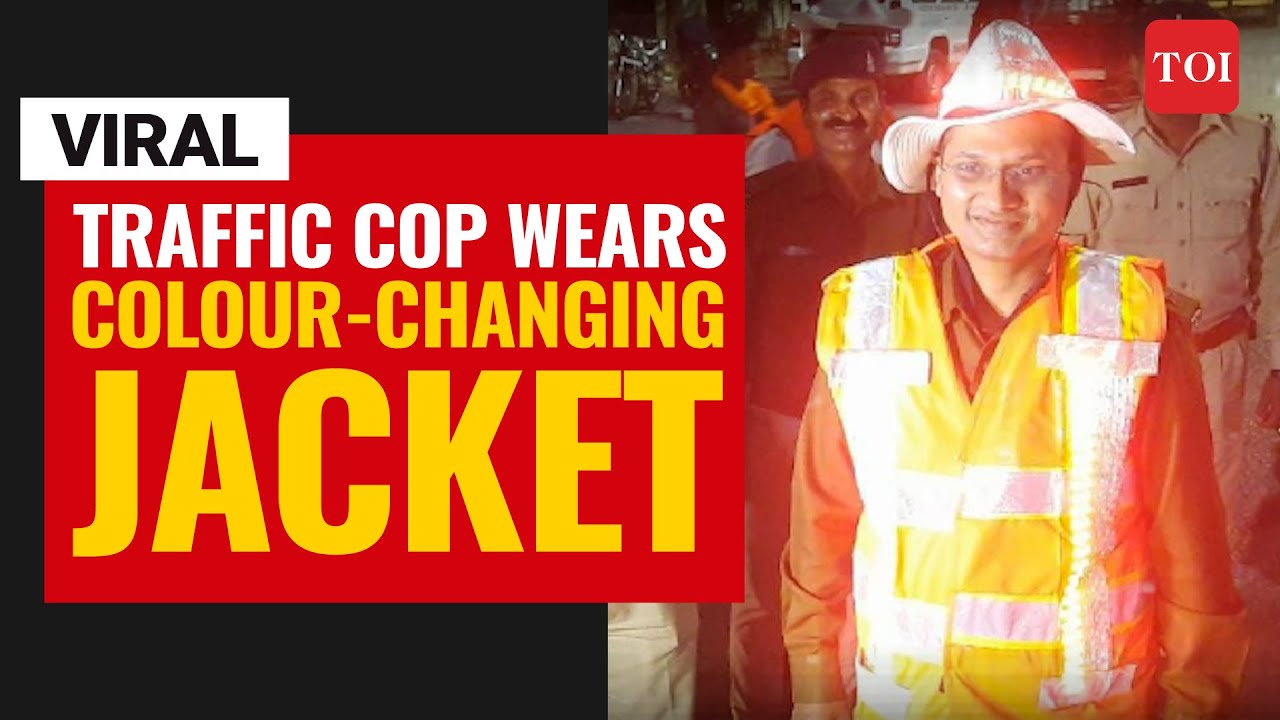 Viral video | Traffic cop wears colour-changing jacket