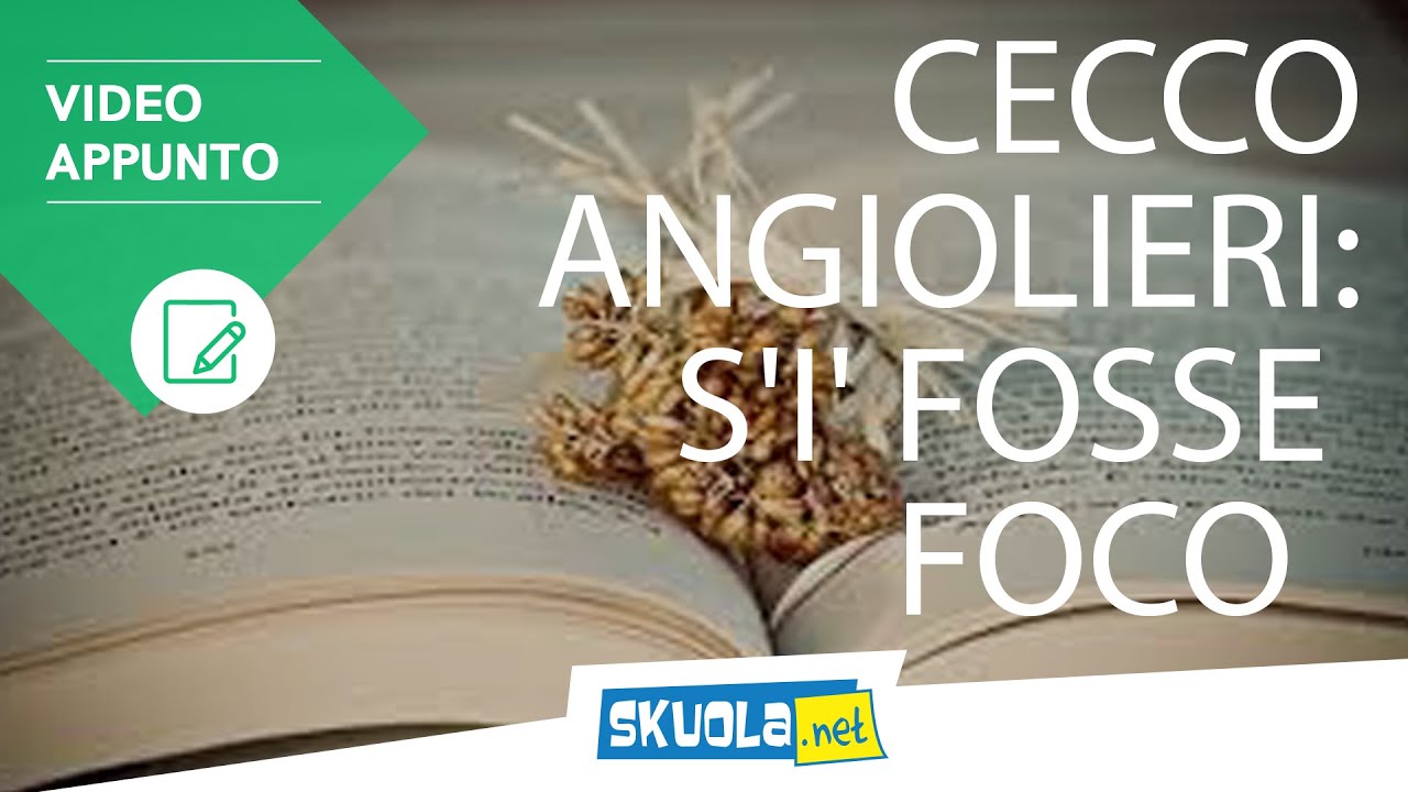 Cecco Angiolieri: S'i' fosse foco, arderei l' mondo - YouTube