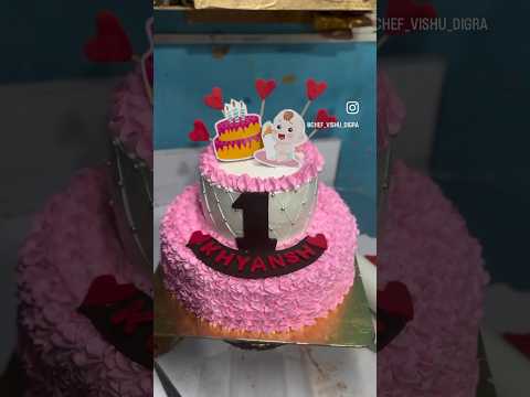 First birthday cake decoration.| Simple cake decoration | #cake #cakedecorating #cakedesign #music