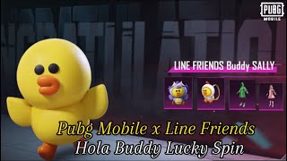 New Hola Buddy Lucky Spin | Pubgm x Line Friends | Buddy Sally |  Dragon Sally Buddy Set | 4000 UC