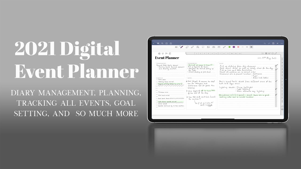Events Digital Diary & Planner for Event profs| Downloading, Importing and Navigating
