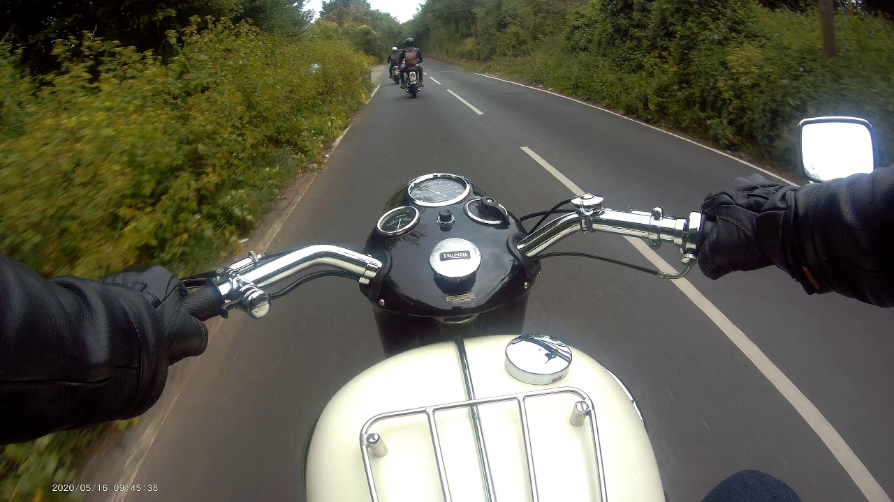 Triumph T110 x2 TR6  and  a Bsa A10 Rideout 16/05/2020.
