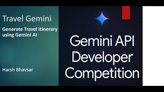 Travel Gemini - Generate Travel Itinerary Using Gemini Ai