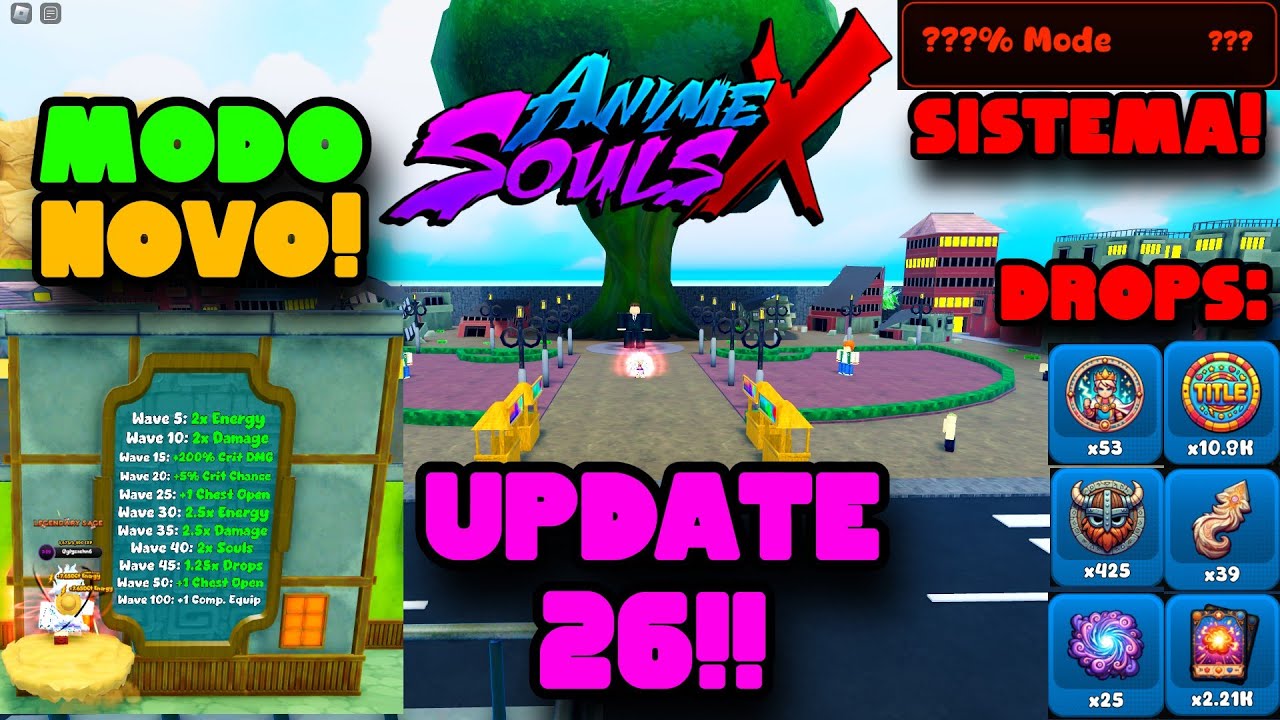 NOVO MODO!! UPDATE 26 DO ANIME SOULS X COM NOVO MODO INCRIVEL!! - YouTube