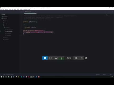 how to create interface with java how to create class call function in interface
