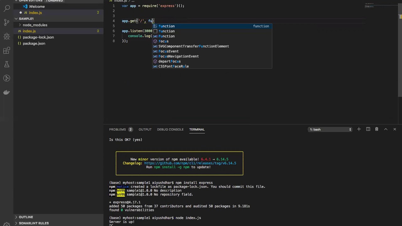 Express Application - Getting Started - YouTube