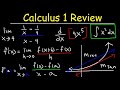 Calculus 1 Review -  Basic Introduction