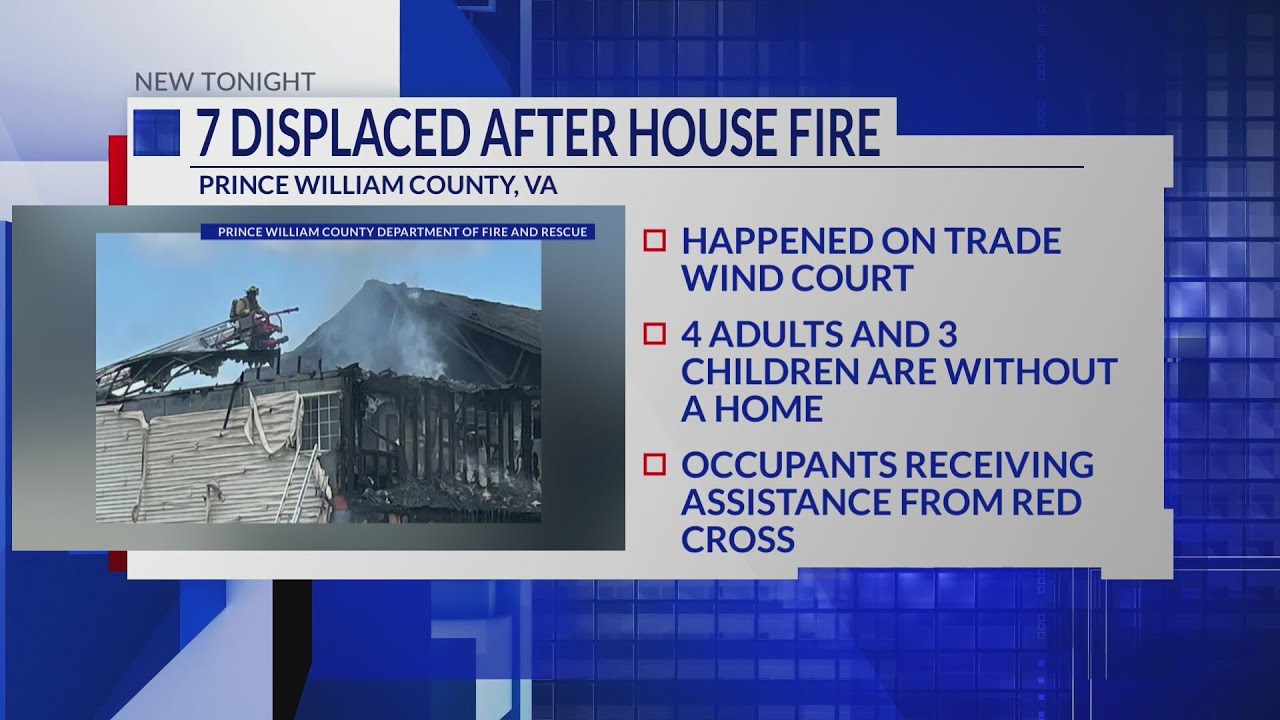 Seven displaced in Prince William County house fire - YouTube